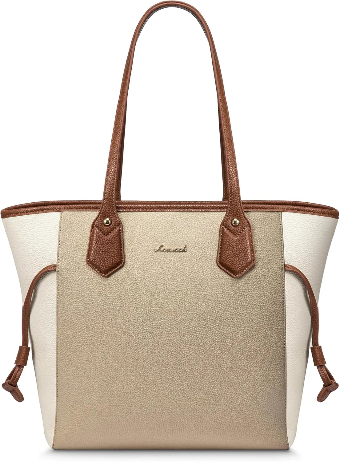 LOVEVOOK Leather Tote Bag for Women, Lightweight Large Handbag, Waterproof Tote Purse, Ideal for Work, College and Gift