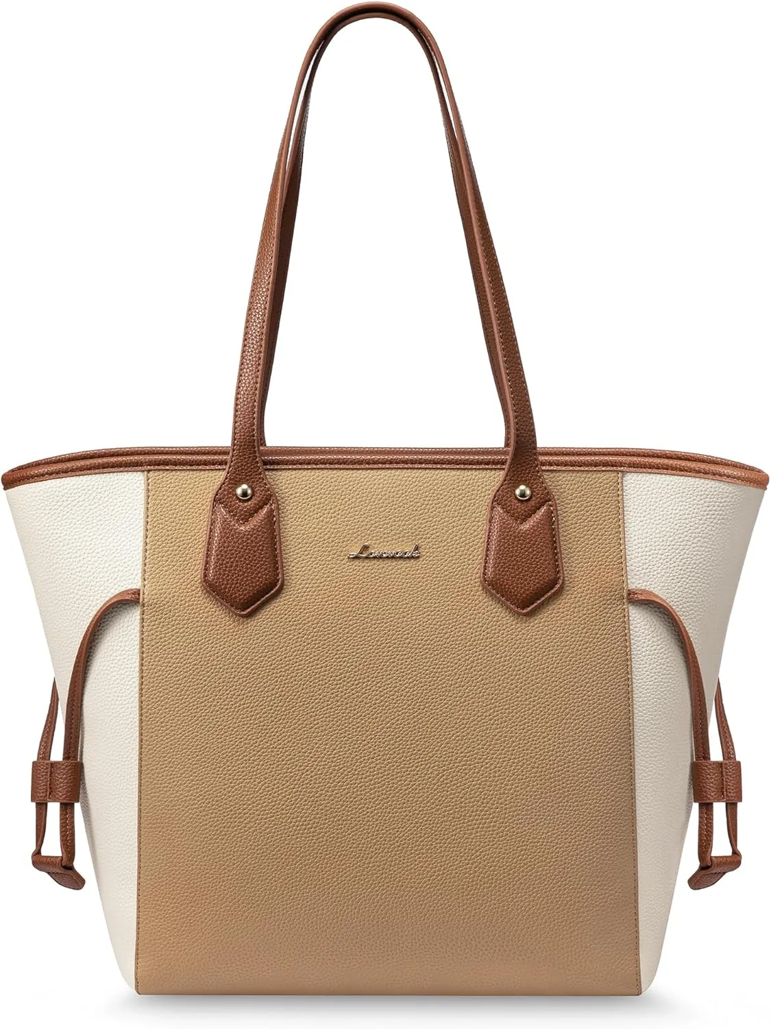 LOVEVOOK Leather Tote Bag for Women, Lightweight Large Handbag, Waterproof Tote Purse, Ideal for Work, College and Gift
