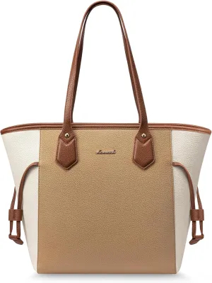 LOVEVOOK Leather Tote Bag for Women, Lightweight Large Handbag, Waterproof Tote Purse, Ideal for Work, College and Gift
