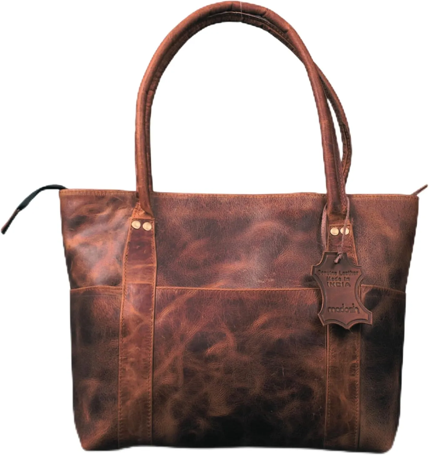 Madosh, Women's Tote Handbag Genuine Leather Shoulder Bag Laptop Work Bag, Daily Office Bag