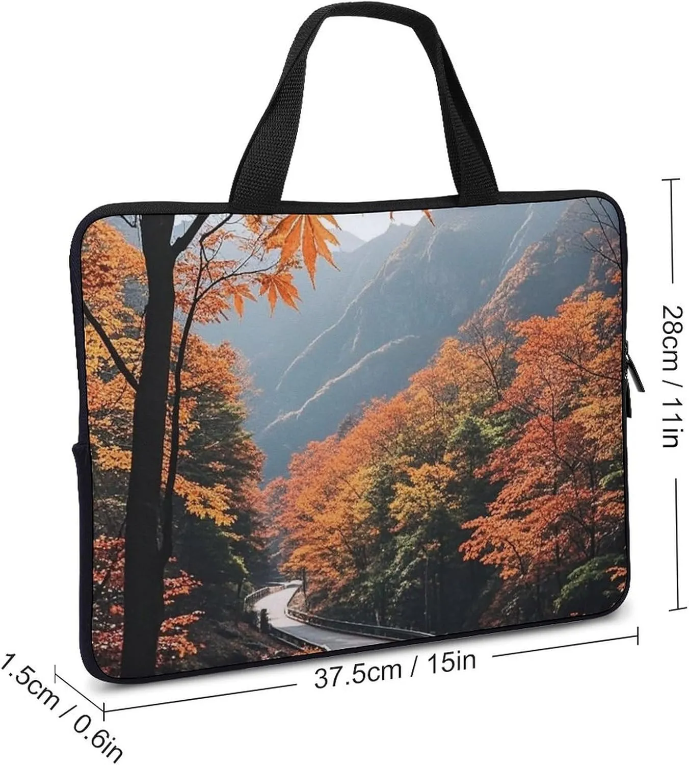 Maple Forest Path Laptop Bag Durable Laptop Sleeve Water-Resistant Notebook Bag for Computer Or Tablet