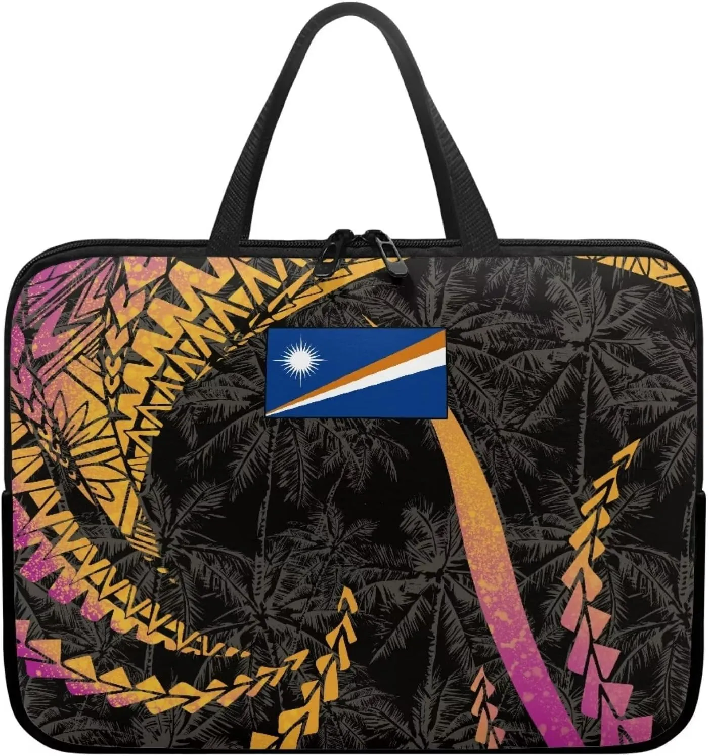 Marshall Inland Print Waterproof Computer Bag, Dustproof Laptop Sleeve, Shockproof Portable Briefcase for 10-17 Inch Laptops