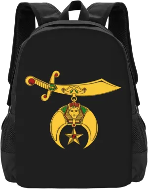 Mason Shriner Split Masonic Shrine Backpack Lightweight Large Capacity Laptop Backpack Travel Backpacks for Unisex