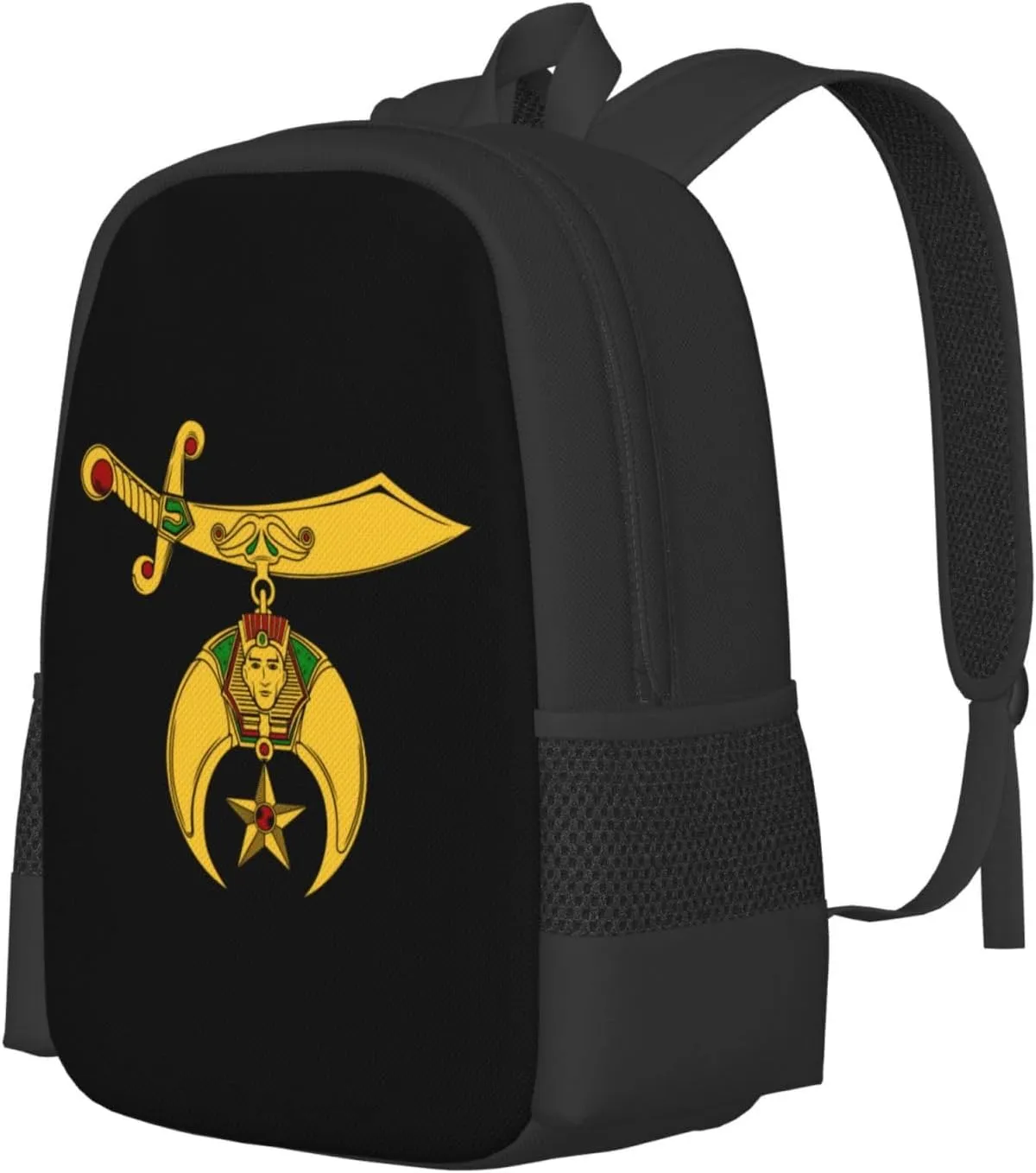 Mason Shriner Split Masonic Shrine Backpack Lightweight Large Capacity Laptop Backpack Travel Backpacks for Unisex