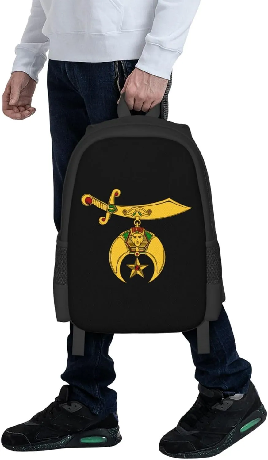Mason Shriner Split Masonic Shrine Backpack Lightweight Large Capacity Laptop Backpack Travel Backpacks for Unisex