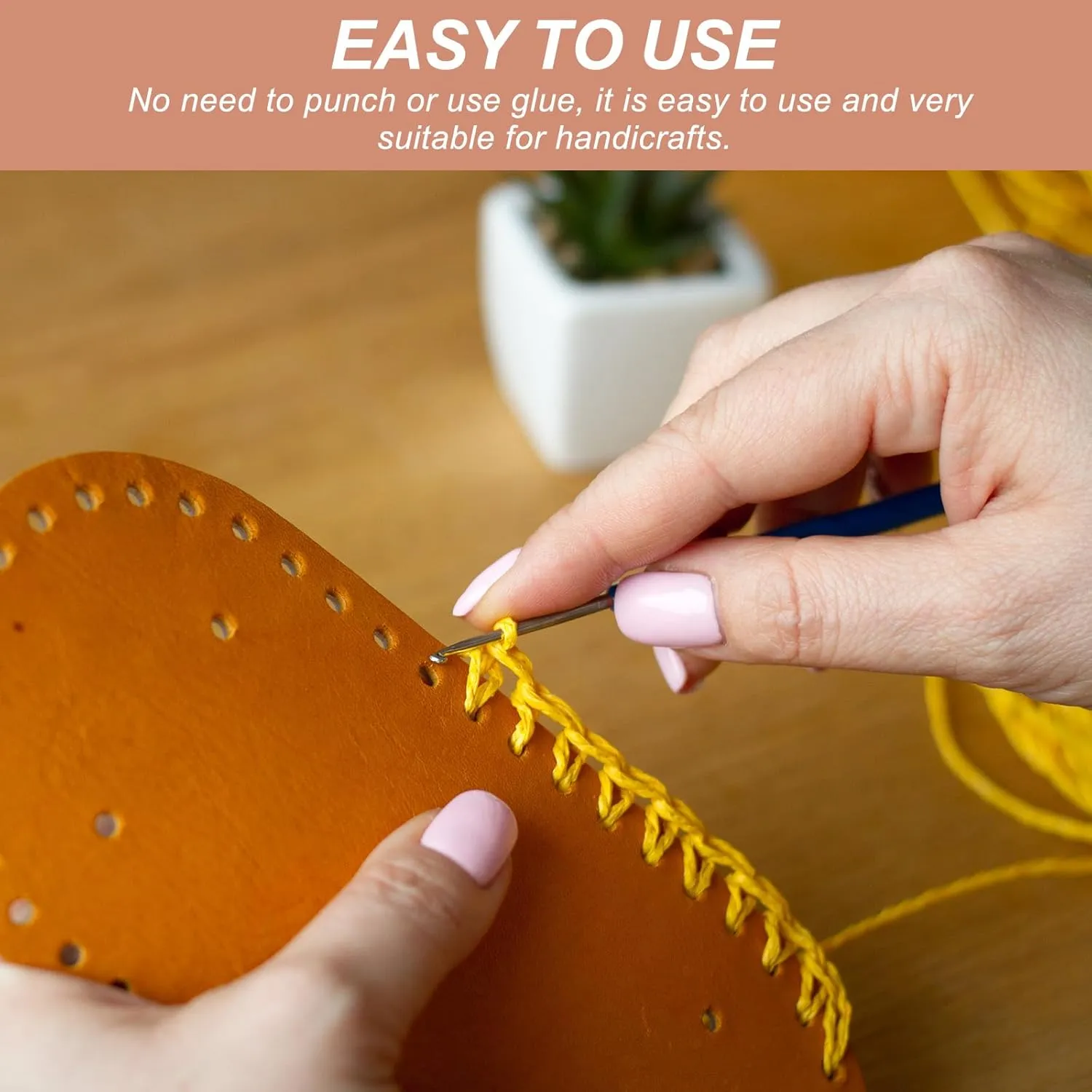 MECCANIXITY 2Pcs Crochet Bag Bottom, 4.7"x9.8" Oval Purse Bottom Leather Bag Bottom Shaper Pad with Holes Knitting Crochet Bag Cushion Base for DIY Handbag Purse Making Supplies, Coffee