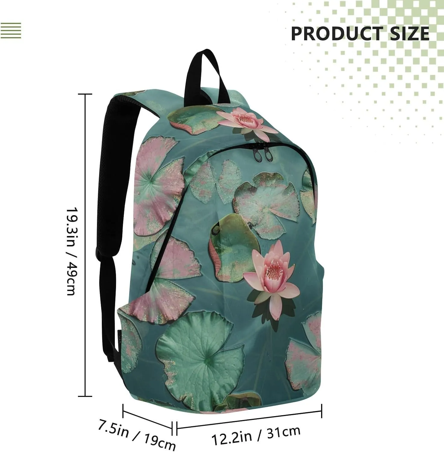 Men Women Large Capacity Backpack Lightweight Bag Outdoor Daypack Travel Laptop Computer Shoulder Bag,pond