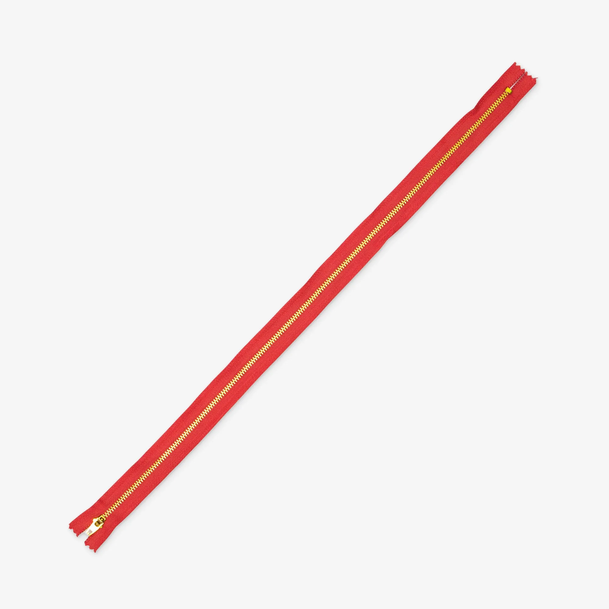 Metal Zips Red Closed End 50cm
