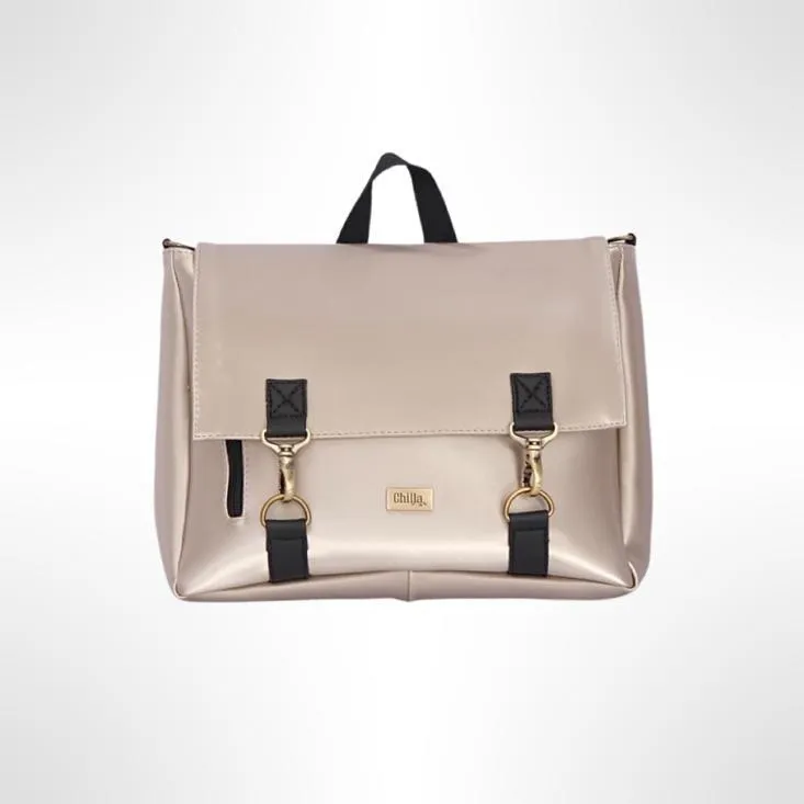 Metallic Silver 'Jaffa' Backpack/Side Bag