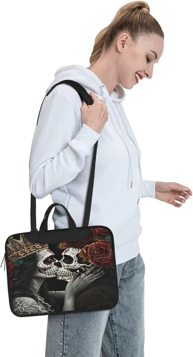 Mexican Skull Laptop Bag, 15.6 inch Laptop Case Shoulder Messenger Bag Briefcase Computer Bag for Men Women