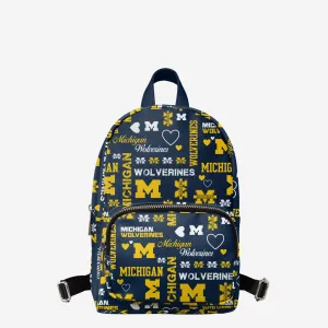 Michigan Wolverines Logo Love Mini Backpack