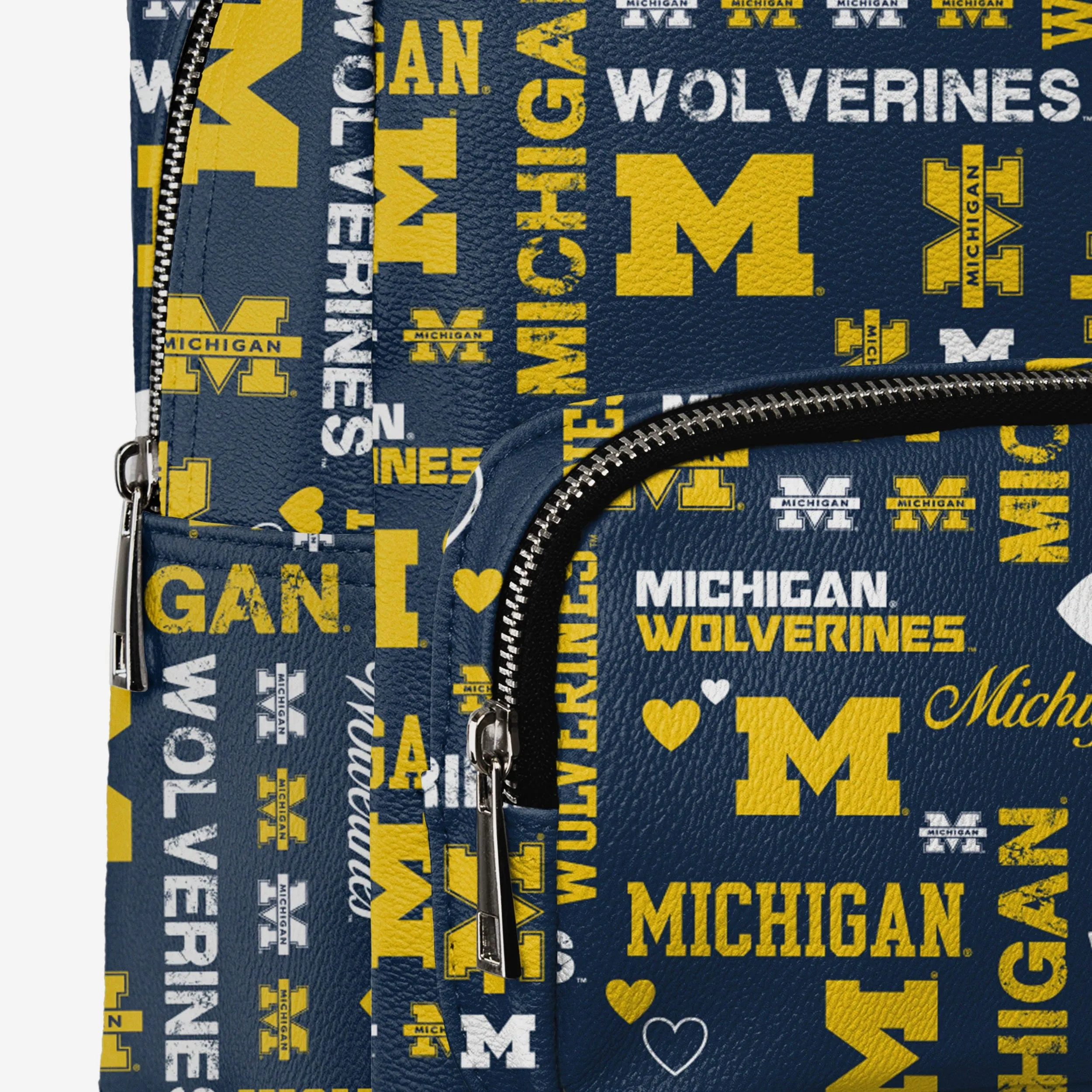 Michigan Wolverines Logo Love Mini Backpack