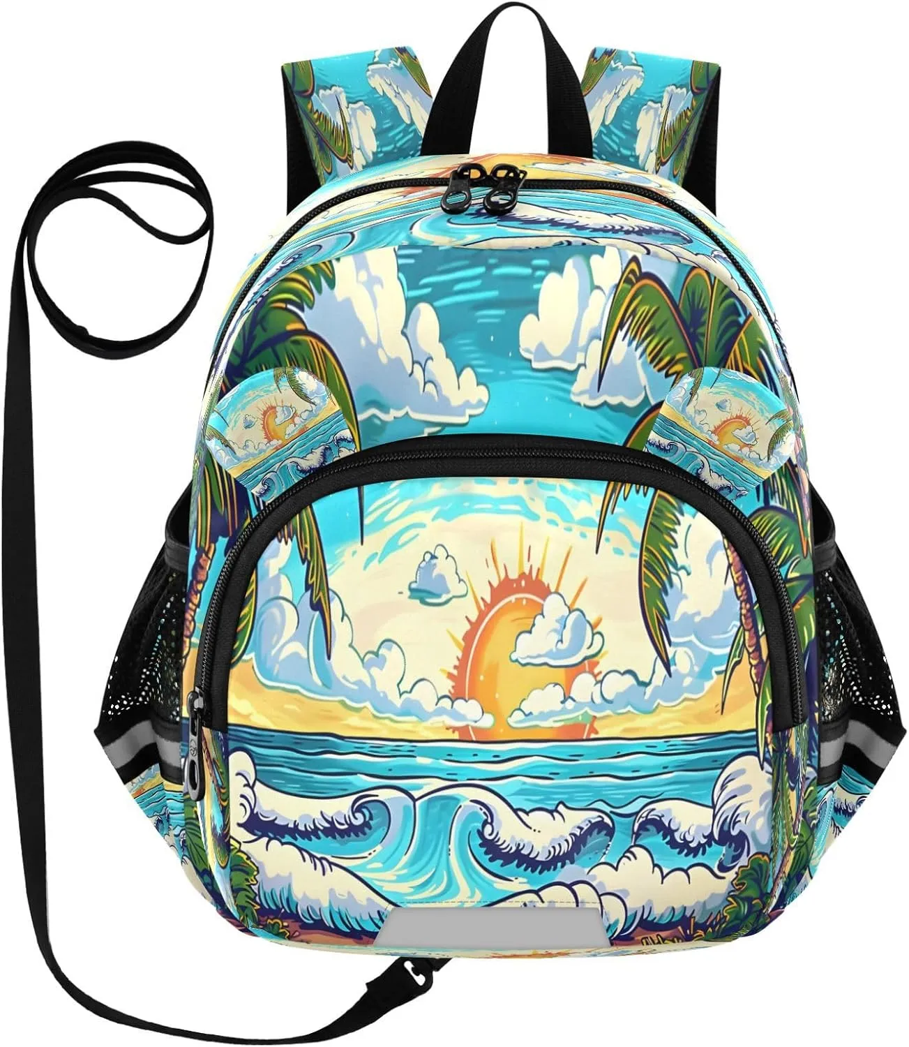 Mini Backpack Child Backpacks Toddler Backpack Travel Bag Cartoons Depict Palm Trees for Kindergarten Elementary Boys Girls
