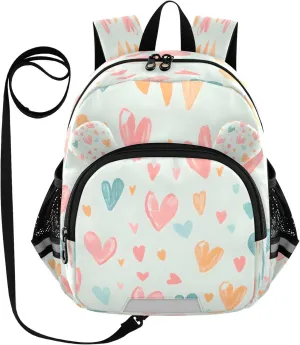 Mini Backpack Child Backpacks Toddler Backpack Travel Bag Love Chalk Painting for Kindergarten Elementary Boys Girls
