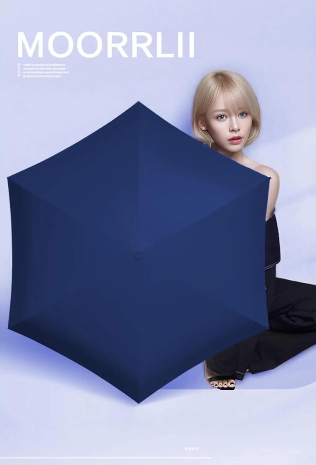 Mini Travel Folding Umbrella for Purse - UPF 50  Sun & Rain UV Protection, Windproof Small Compact Lightweight Design Fits in Pocket or Bag, Portable Wallet Parasol for Commuter, Men Women Boys Girls