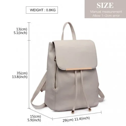 Miss Lulu Faux Leather Stylish Fashion Backpack