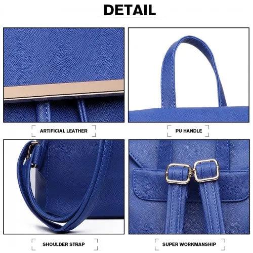Miss Lulu Faux Leather Stylish Fashion Backpack