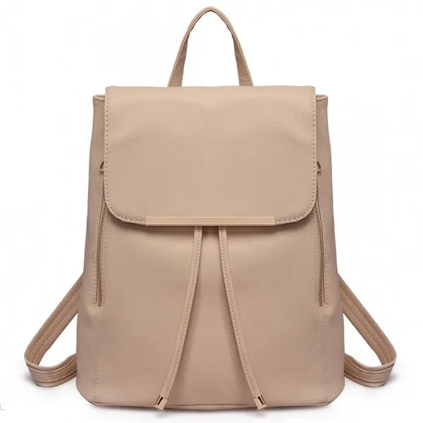 Miss Lulu Faux Leather Stylish Fashion Backpack