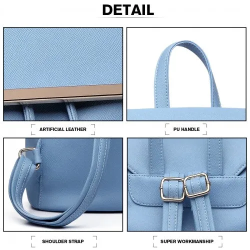 Miss Lulu Faux Leather Stylish Fashion Backpack