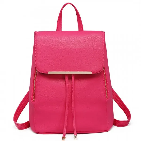 Miss Lulu Faux Leather Stylish Fashion Backpack