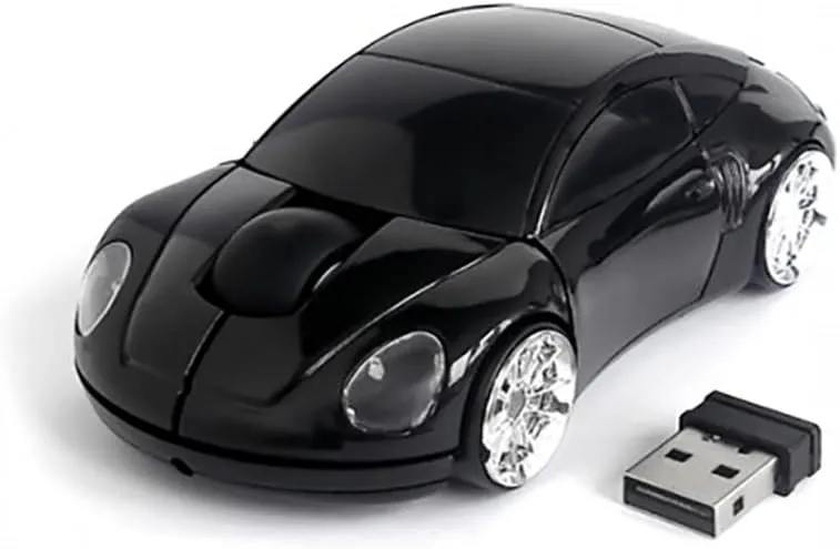MOJO Porsche Car Optical Wireless Silent Mouse (Black)