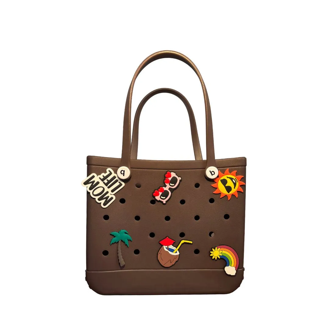 Mom Life - Big Silicone Beach Bag