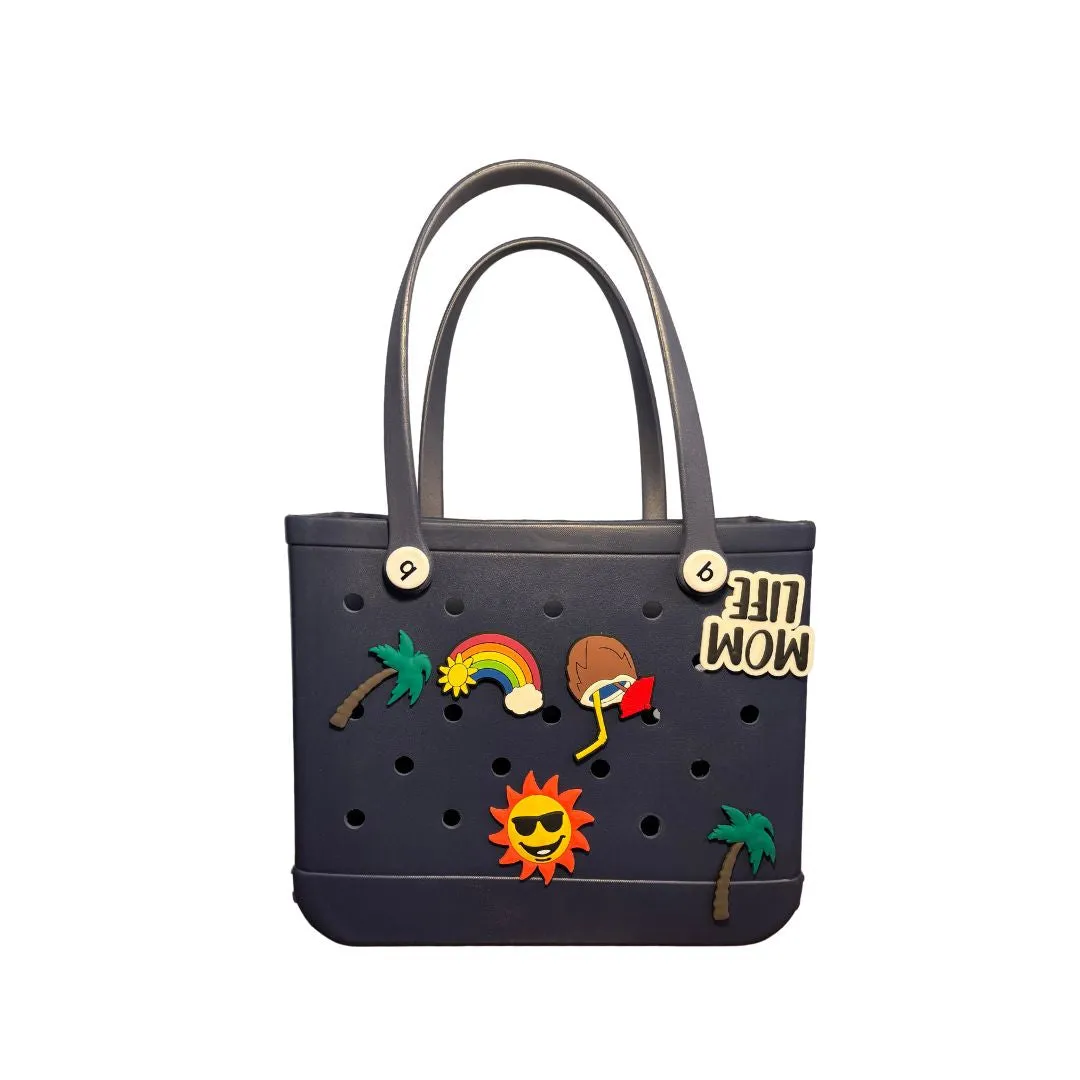 Mom Life - Big Silicone Beach Bag