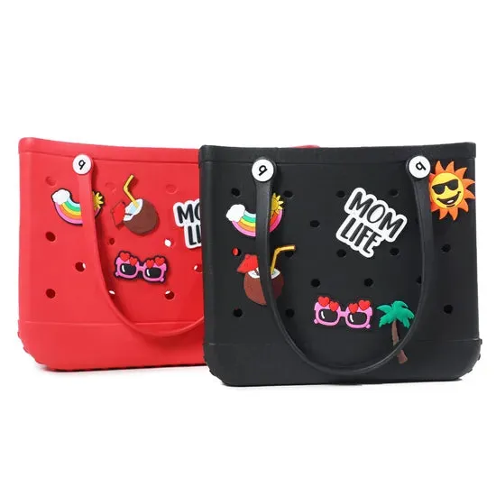 Mom Life - Big Silicone Beach Bag
