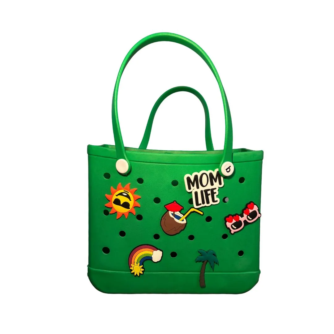 Mom Life - Big Silicone Beach Bag