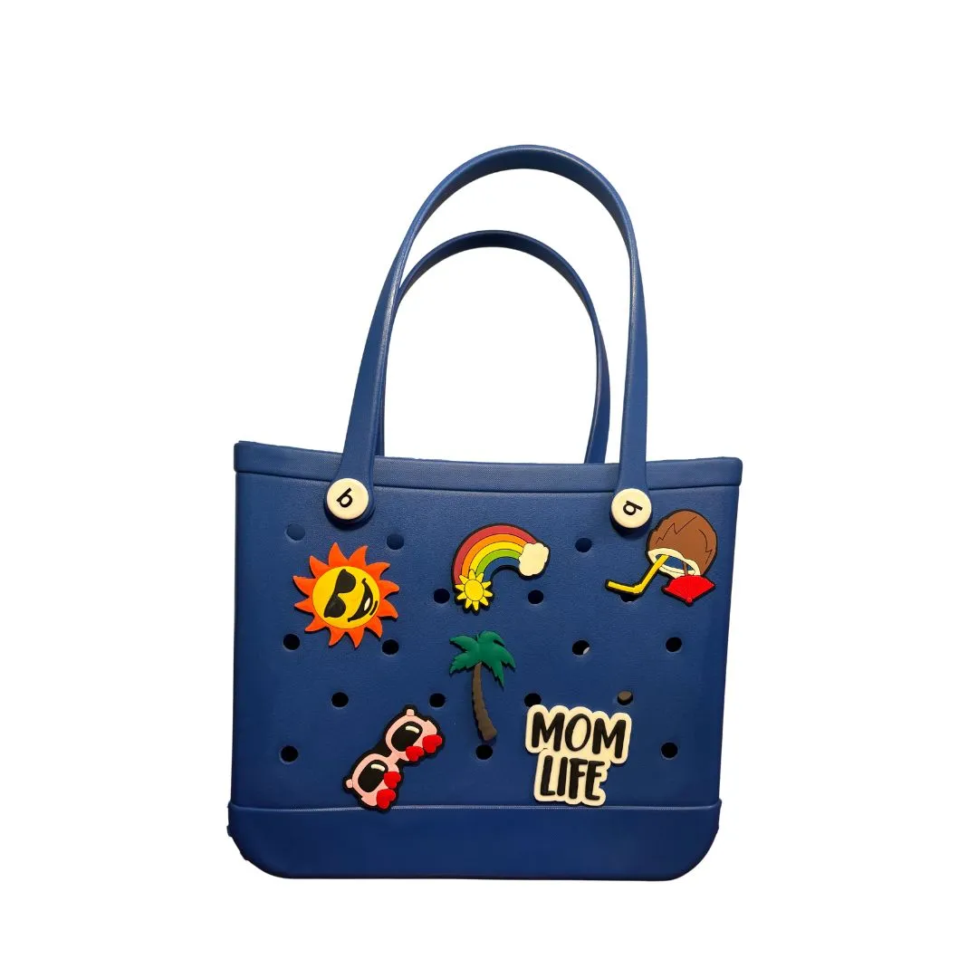 Mom Life - Big Silicone Beach Bag