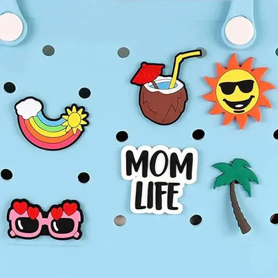 Mom Life - Big Silicone Beach Bag