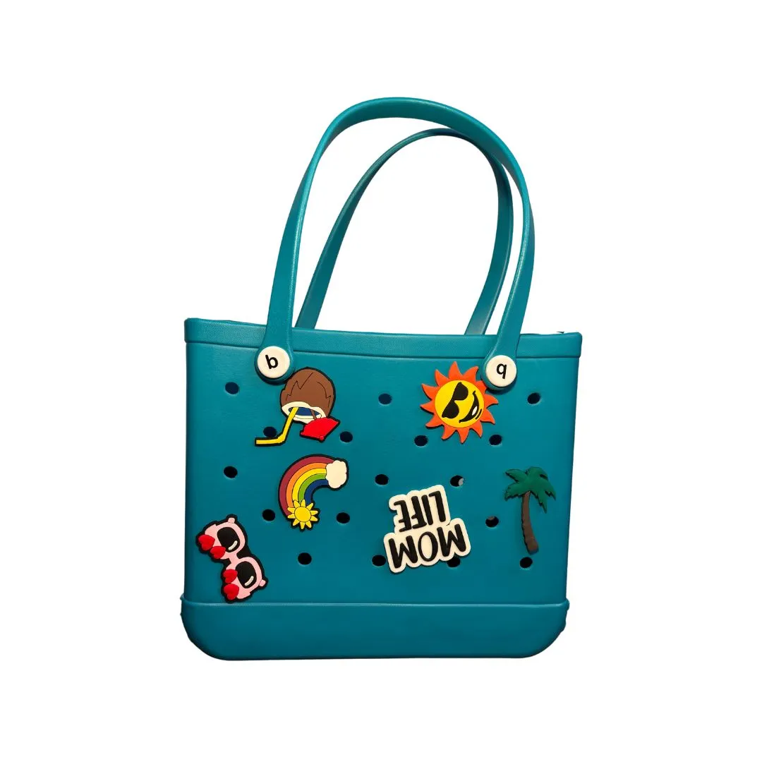 Mom Life - Big Silicone Beach Bag