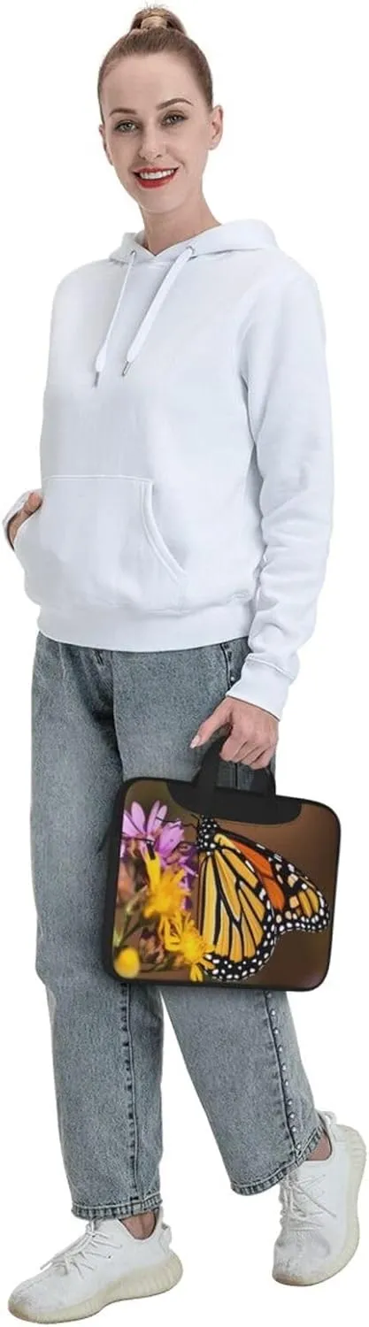 Monarch Butterfly Laptop Tote Bag for Men Women Laptop Sleeve Shoulder Briefcase Messenger Computer Bag