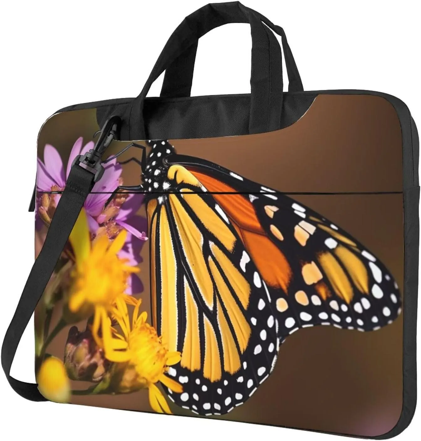 Monarch Butterfly Laptop Tote Bag for Men Women Laptop Sleeve Shoulder Briefcase Messenger Computer Bag