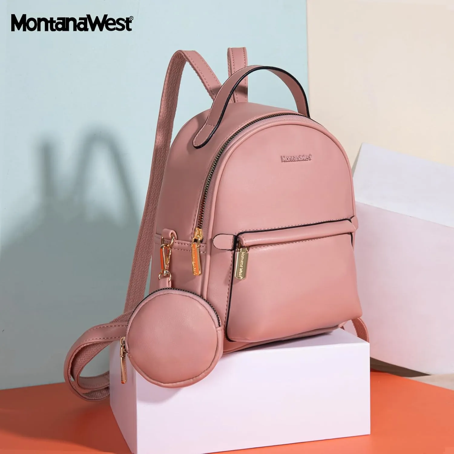 Montana West Mini Backpack Purse Casual Backpacks for Women Gift with a Coin Pounch