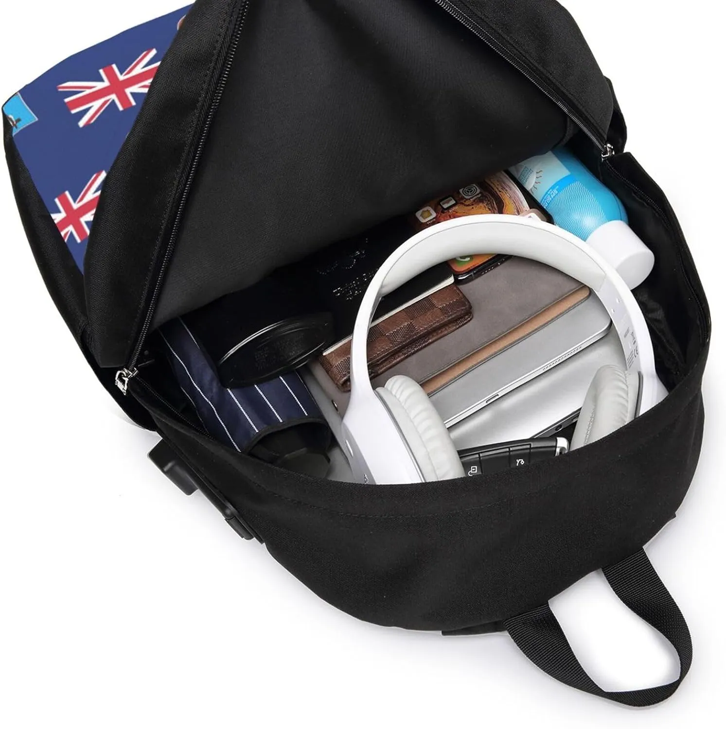 Montserrat Flag Laptop Backpacks Travel Backpack Casual Business Daypack Sport Rucksack Computer Bag Fits up to 17 Inch Notebook with USB Port