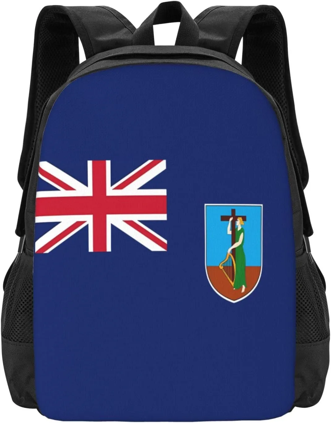 Montserrat Flag Travel Backpack Casual Backpacks 15 Inch Laptop Back Pack Lightweight Rucksack Outdoor Sport Daypack Large Bags for Working Camping Hiking