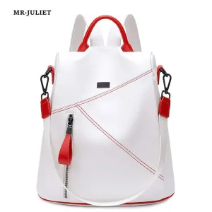 MR·JULIET 2022 New Simple Fashion Multi-color Versatile Soft Leather Large-capacity Backpack Travel Bag