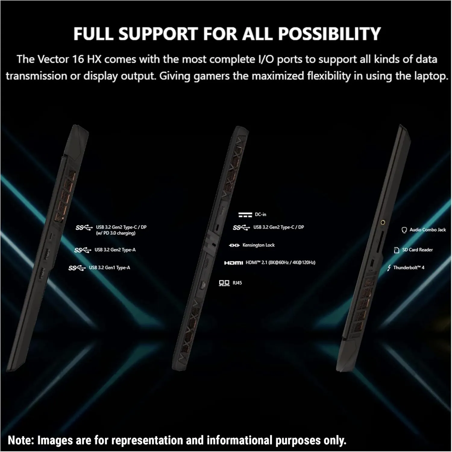 MSI Vector 16 HX Gaming Laptop, Intel i9-14900HX, 64 GB DDR5 RAM, 4 TB PCIe SSD, 16" WQXGA (2560x1600) 240Hz Display, Nvidia G-Force RTX 4070, RGB Backlit Keyboard, W11 Pro, Gray