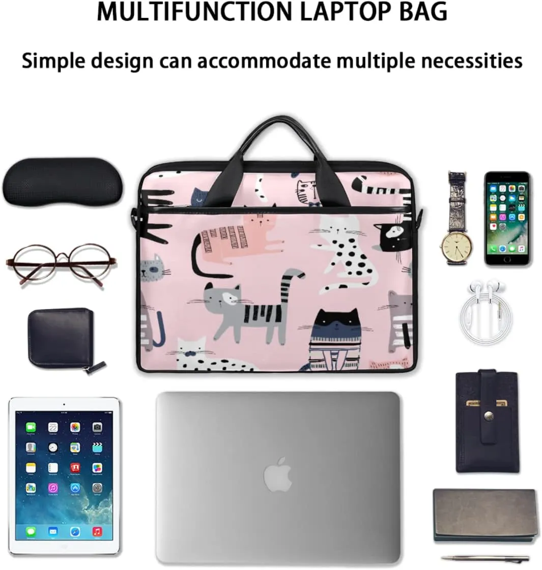 Muertos Skull Laptop Shoulder Messenger Bag Waterproof Laptop Briefcase Handle Padded Strap