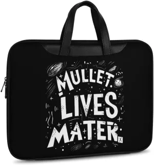 Mullet Lives Matter Laptop Bag PU Leather Computer Tote Bag Carrying Case Messenger Bag with Handle