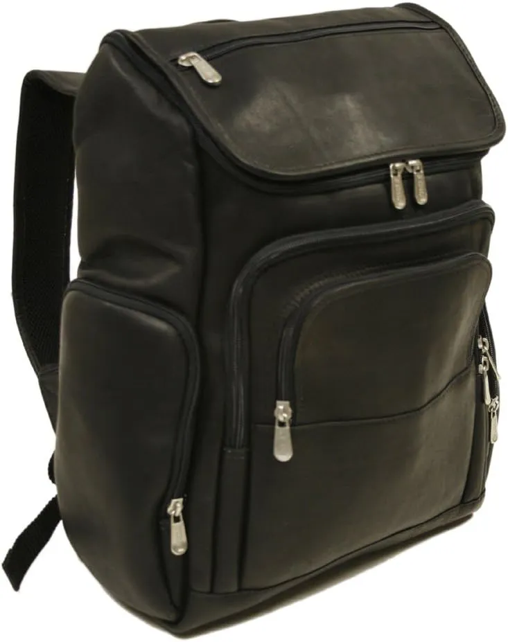 Multi-Pocket Laptop Backpack, Black, One Size