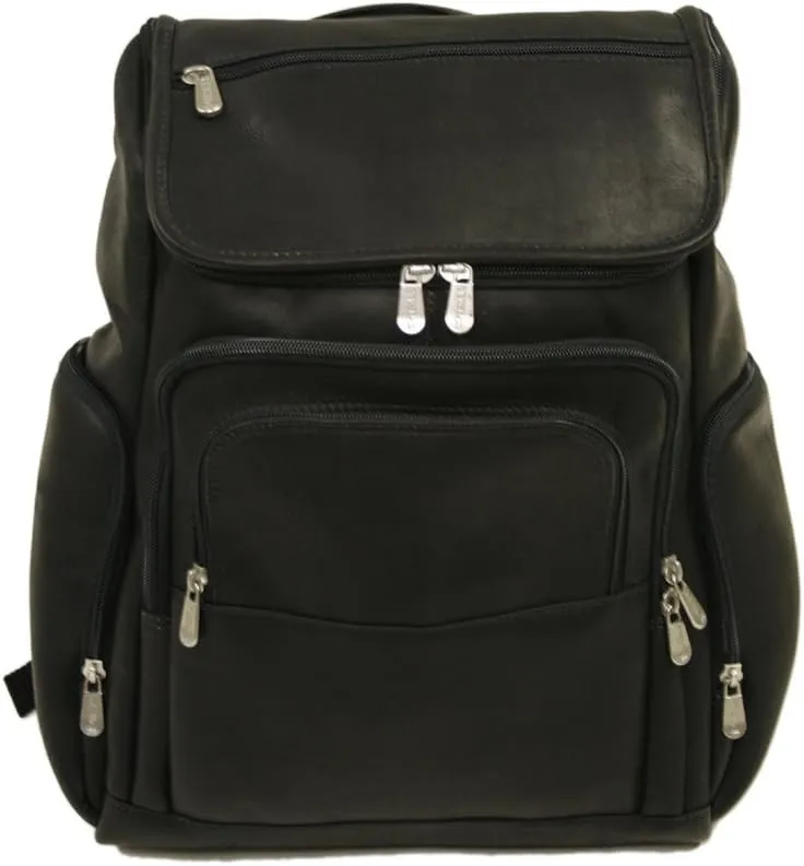 Multi-Pocket Laptop Backpack, Black, One Size