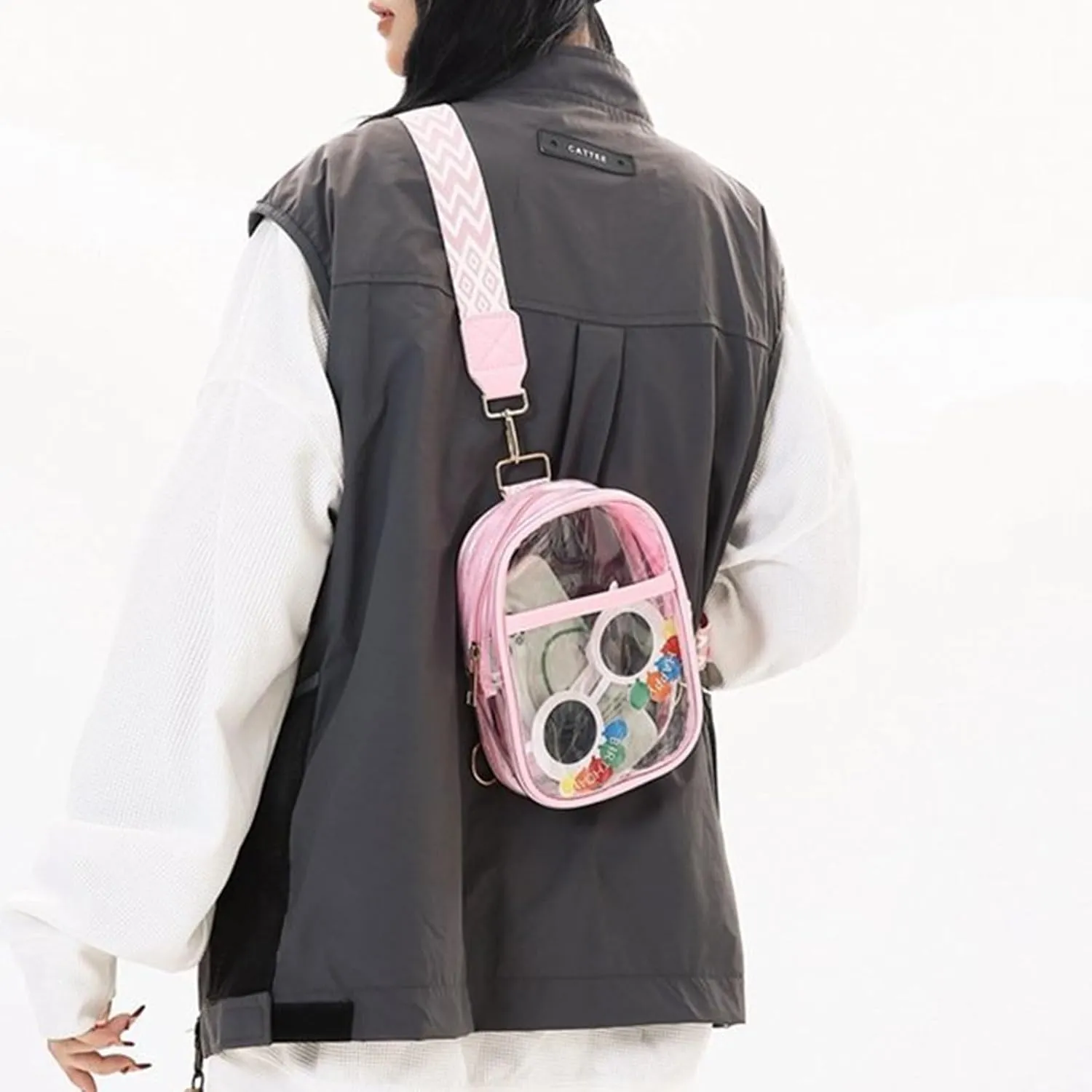 Multifunctional Bag For Woman And Man Small Crossbody Bag Clear Bag Stadium Approve Chest Bag Backpacks Purses