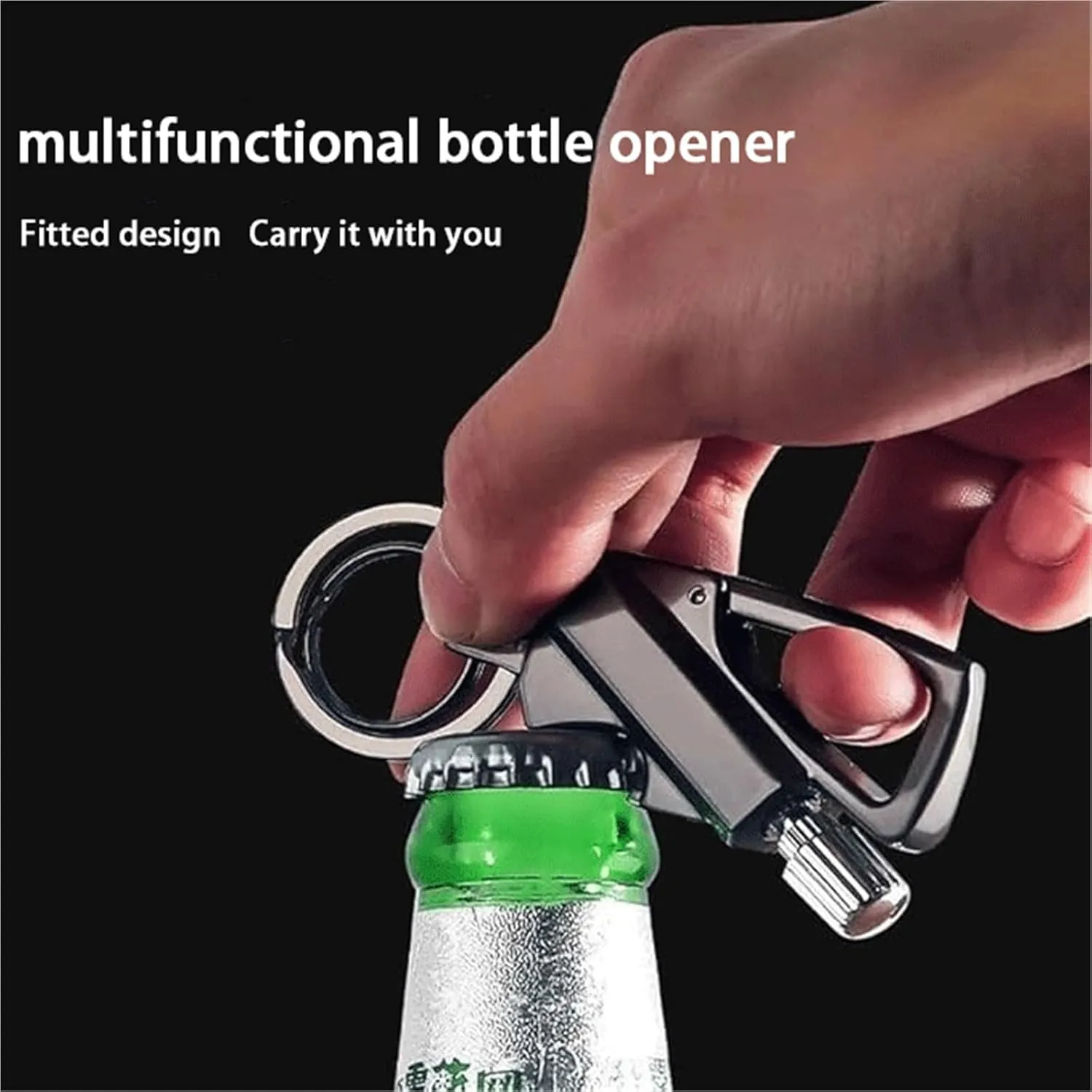 Multifunctional Match Kerosene Lighter - with Keychain Bottle Opener, Reusable Windproof and Waterproof Matches, Suitable for Outdoor Camping (Kerosene Not Included)(2pc-2)