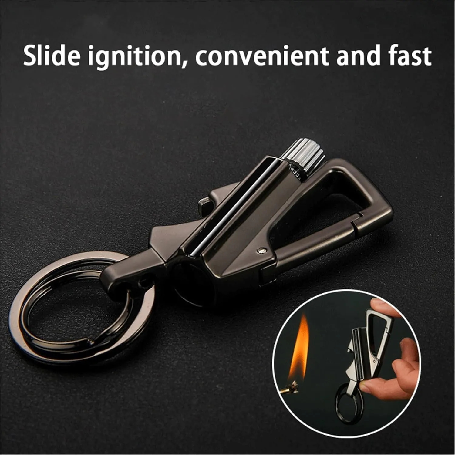 Multifunctional Match Kerosene Lighter - with Keychain Bottle Opener, Reusable Windproof and Waterproof Matches, Suitable for Outdoor Camping (Kerosene Not Included)(2pc-2)