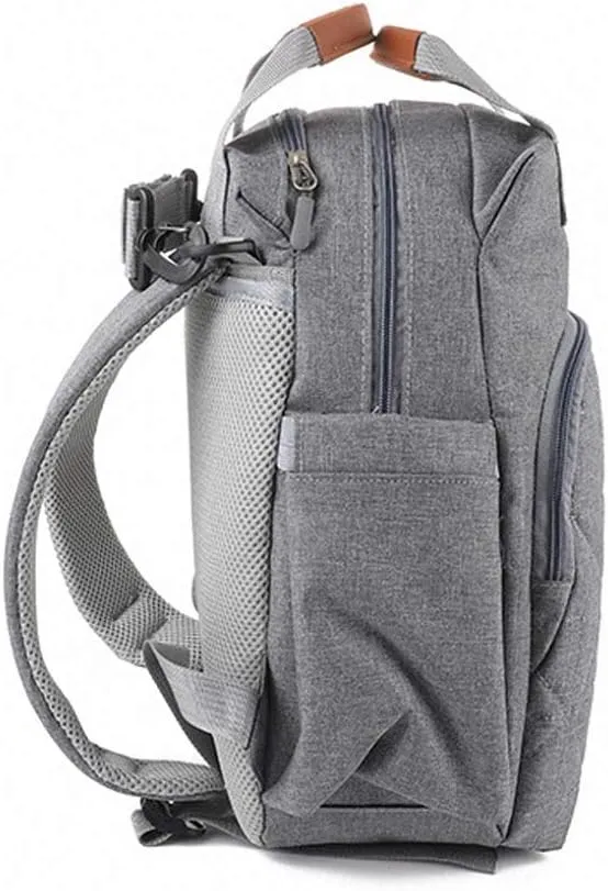 Mummy Bag Nappy maternal child Large Capacity Bag Travel Backpack Gray 20 inches