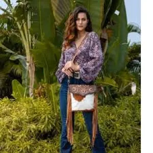 Myra Blossom Hand-Tooled bag