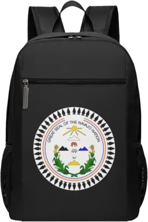 Navajo Nation Council Travel Laptop Backpack, Business Anti Theft Slim Sturdy Laptops Backpacks, College Computer Bag Gift for Men & Women Fits 17 Inch Notebook,Black