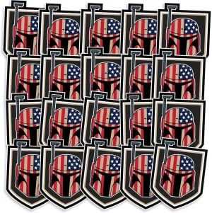 NEO Tactical Gear Bounty Hunter US Flag Die Cut Vinyl Sticker Pack (20)